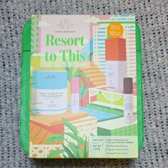 Drunk Elephant Suncare Kit - Green, Blue, Orange, Pink - Picture 1 of 6
